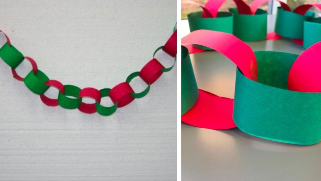 Como Hacer Cadenas De Papel Crepe De 3 Colores
