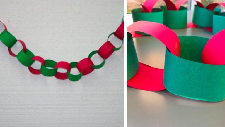 ¿Cómo hacer cadenas de papel crepé con 3 colores? Paso a paso - Serzen