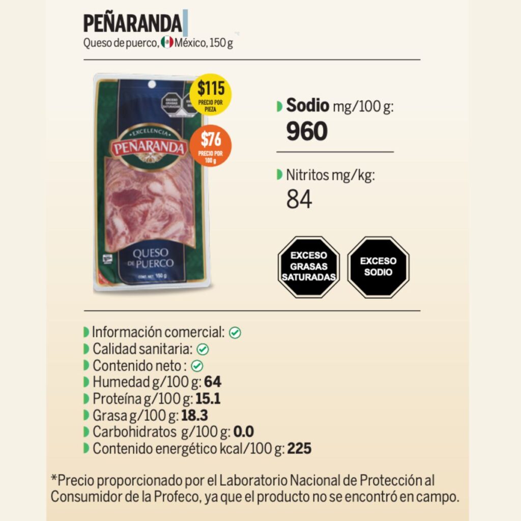 cual es el mejor queso de puerco segun la profeco