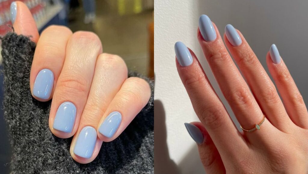 La proyección de pintarse las uñas azules