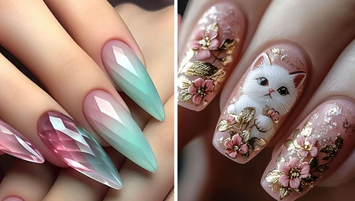 diseños de uñas inspirados en inteligencia artificial