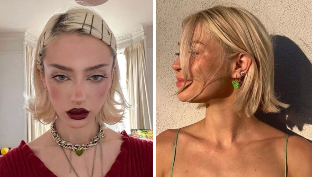 look de cabello con flicked bob