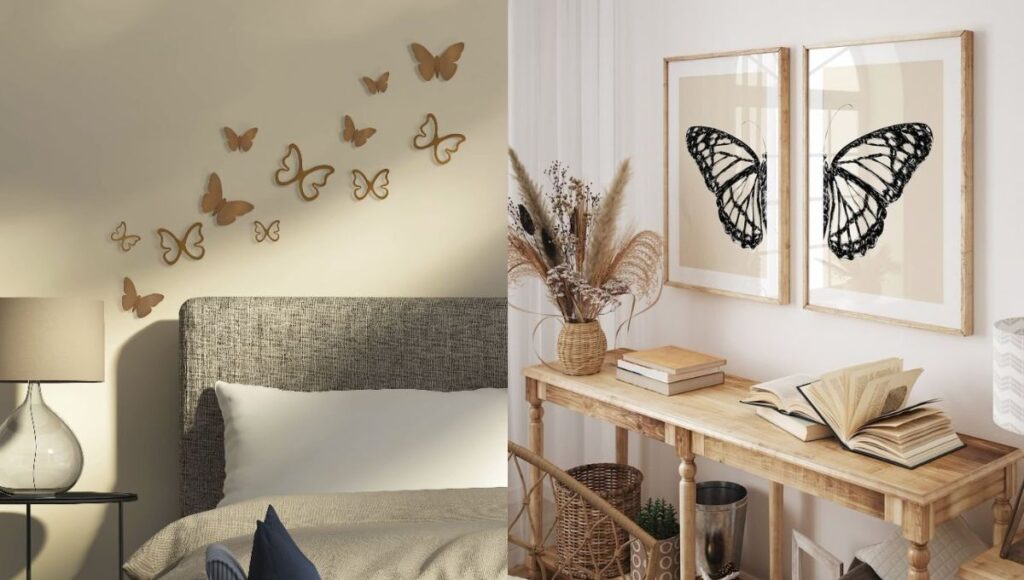 Las mejores ideas para decorar la pared de tu cuarto con mariposas
