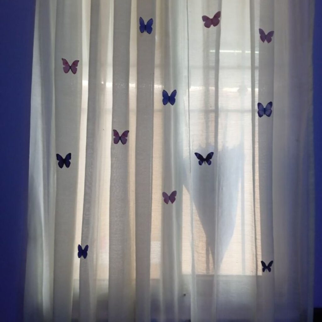 opciones de decoración de paredes con mariposas