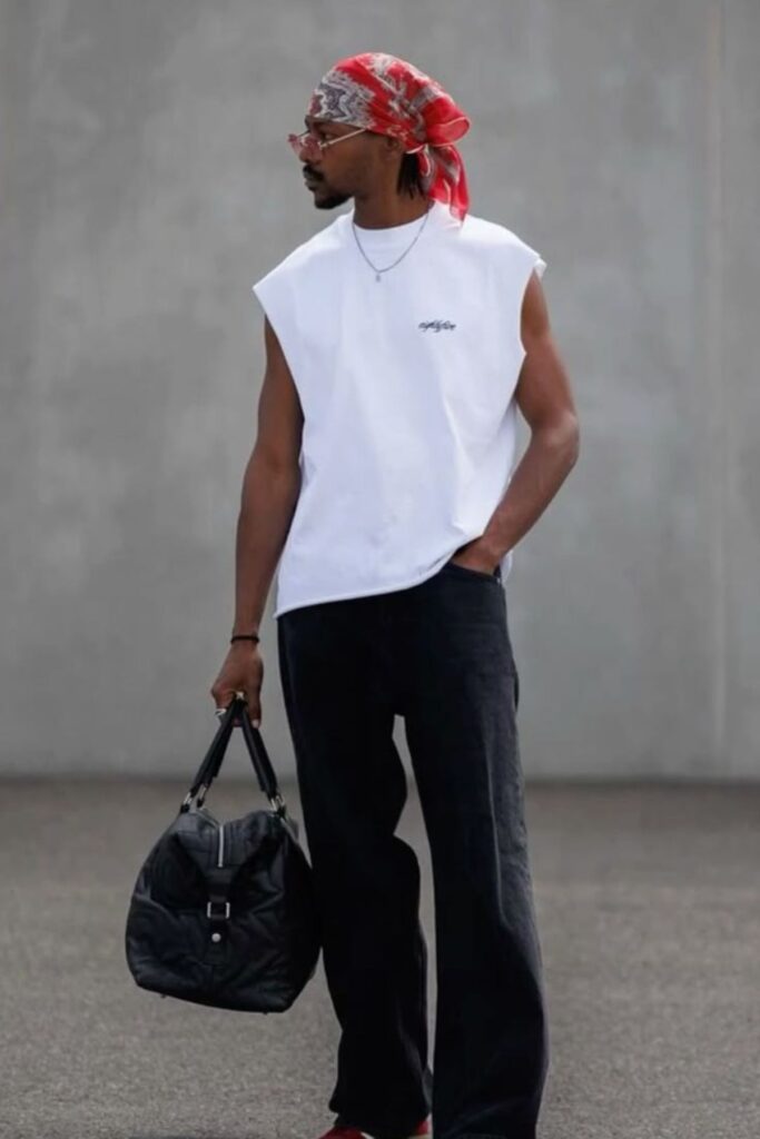 outfits con bandana para hombre