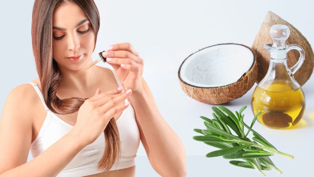aceite de romero y coco para el cabello dañado