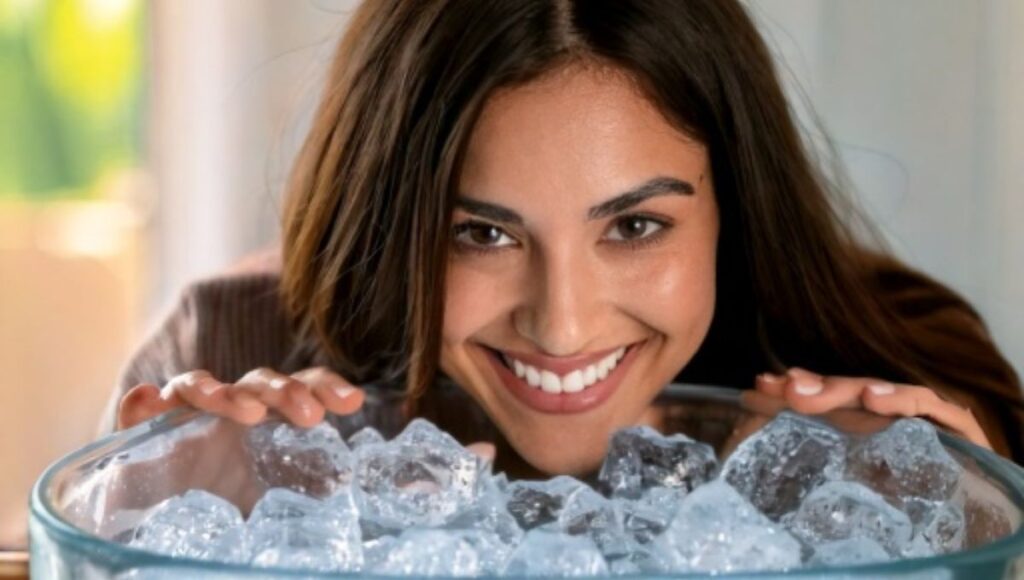 ¿Es bueno o malo meter la cara en agua con hielos?