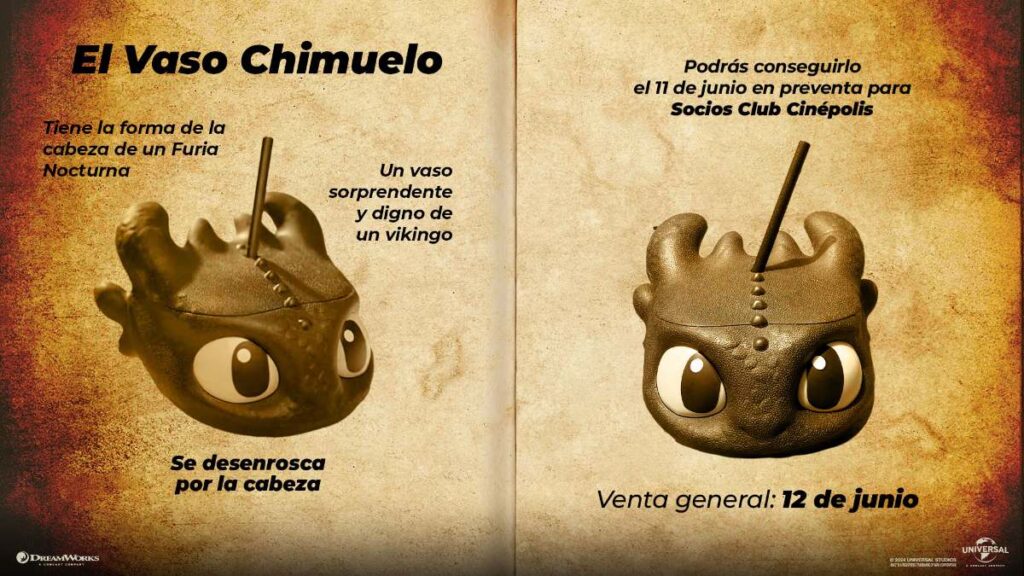 Cuál es el vaso de Cinépolis de Cómo Entrenar a tu Dragón