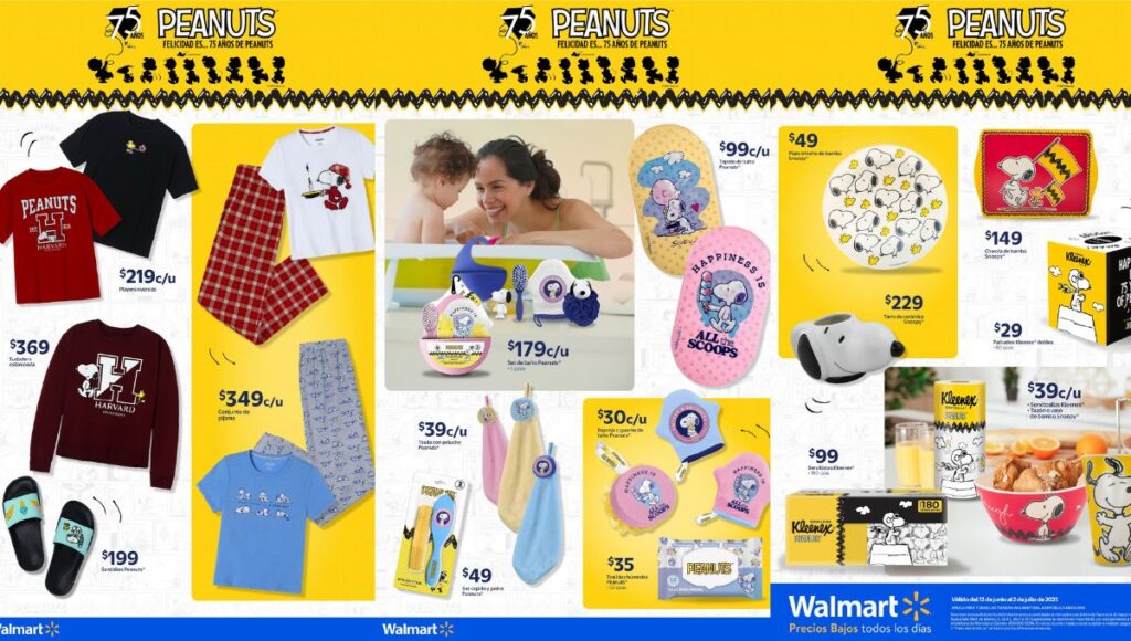 La colección completa de Snoopy en Walmart y los precios