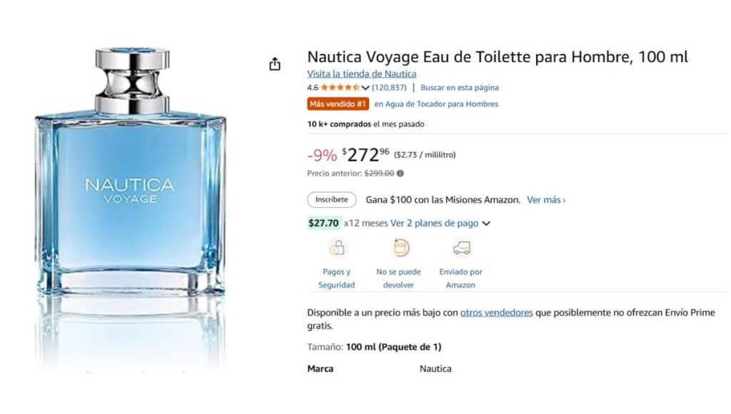 Naútica Voyage, el mejor perfume de hombre con aroma fresco