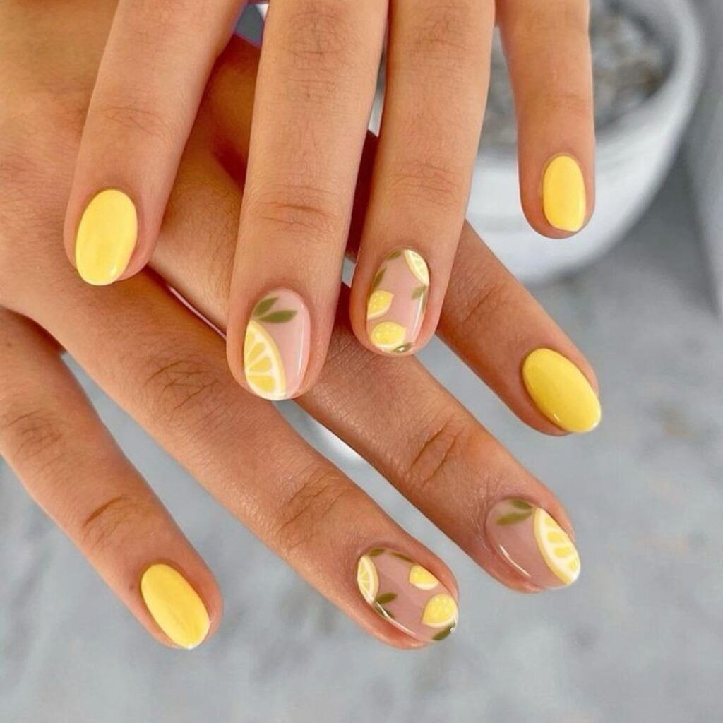 que son las lemon nails, la manicura del verano