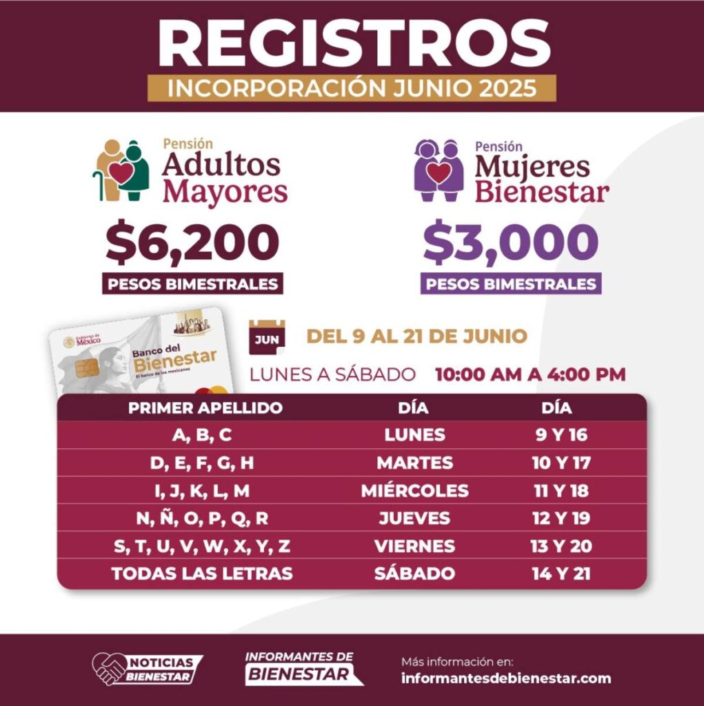 Cuándo es el registro para la Pensión Bienestar de adultos mayores
