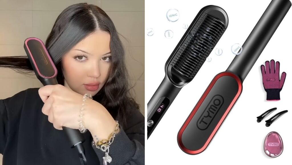 Cepillo caliente para alisar el cabello