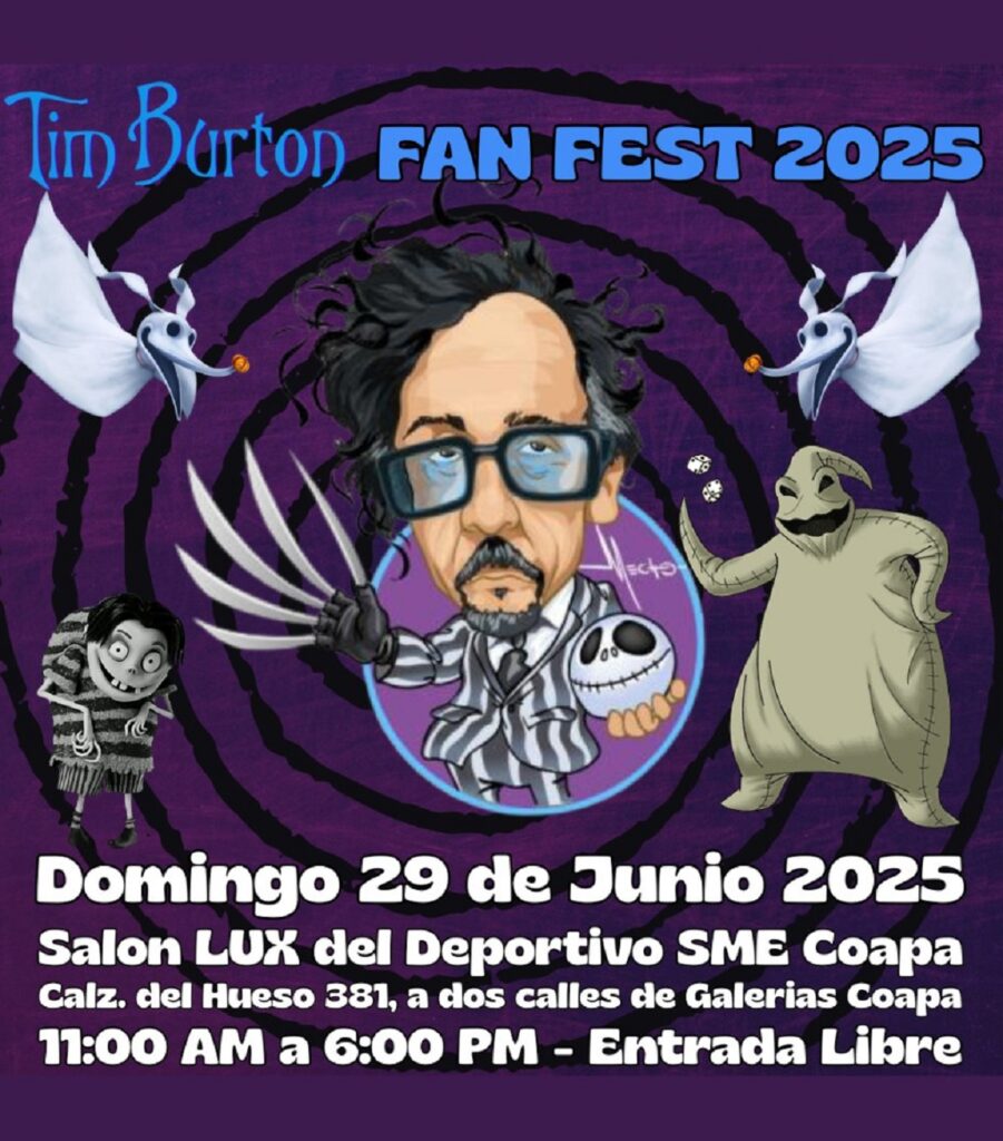 cartel Fan Fest de Tim Burton en CDMX