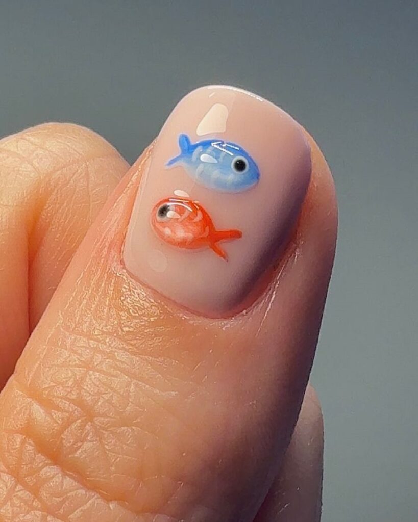 Fisherman core diseño de uñas tendencia