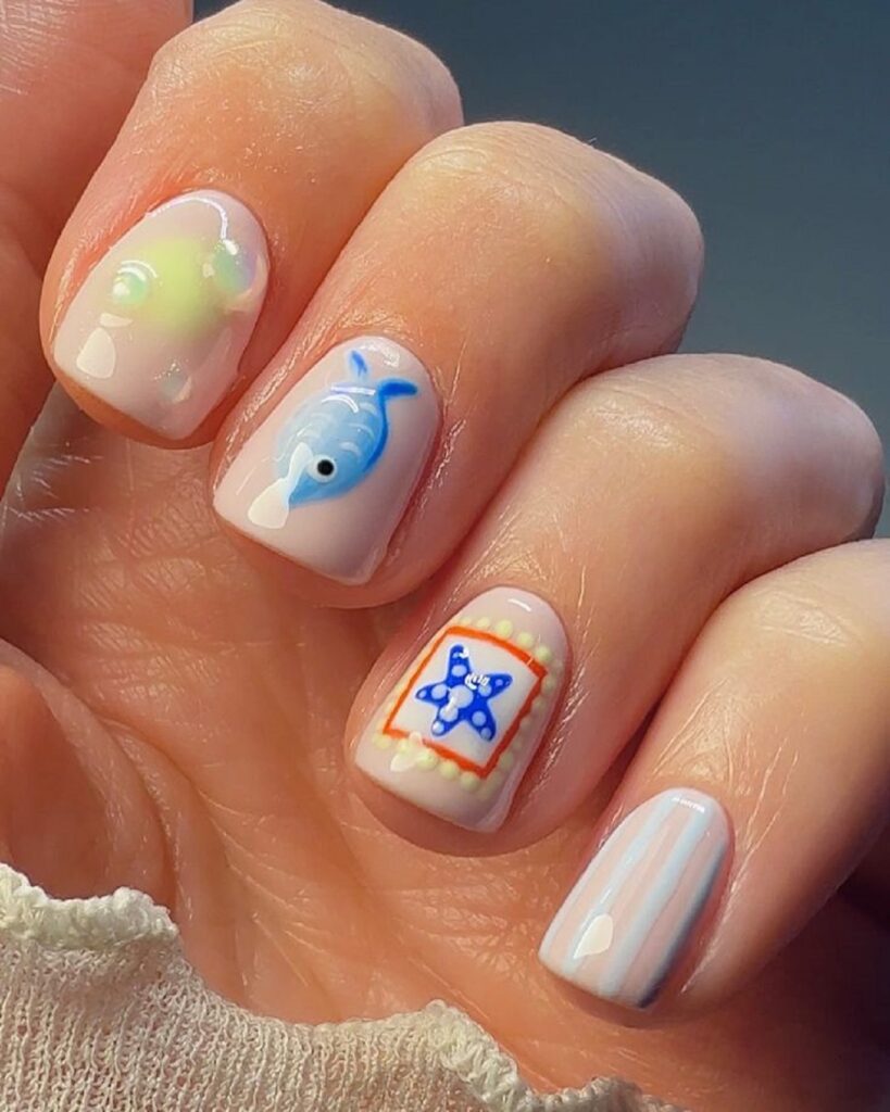 Fisherman core diseño de uñas