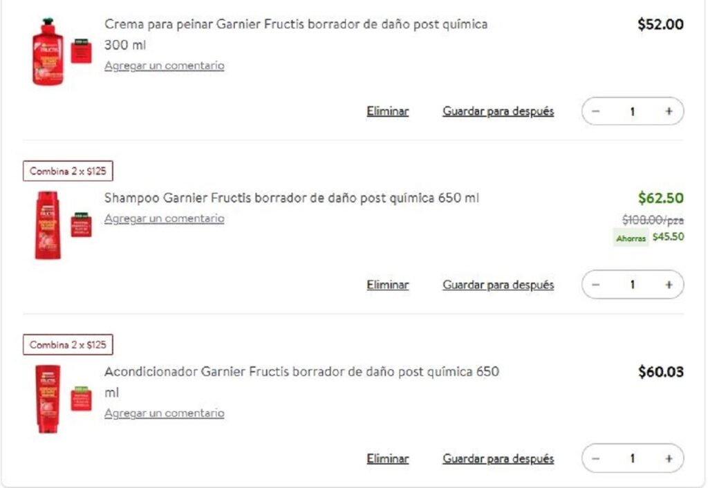 línea borrador de daño de Garnier