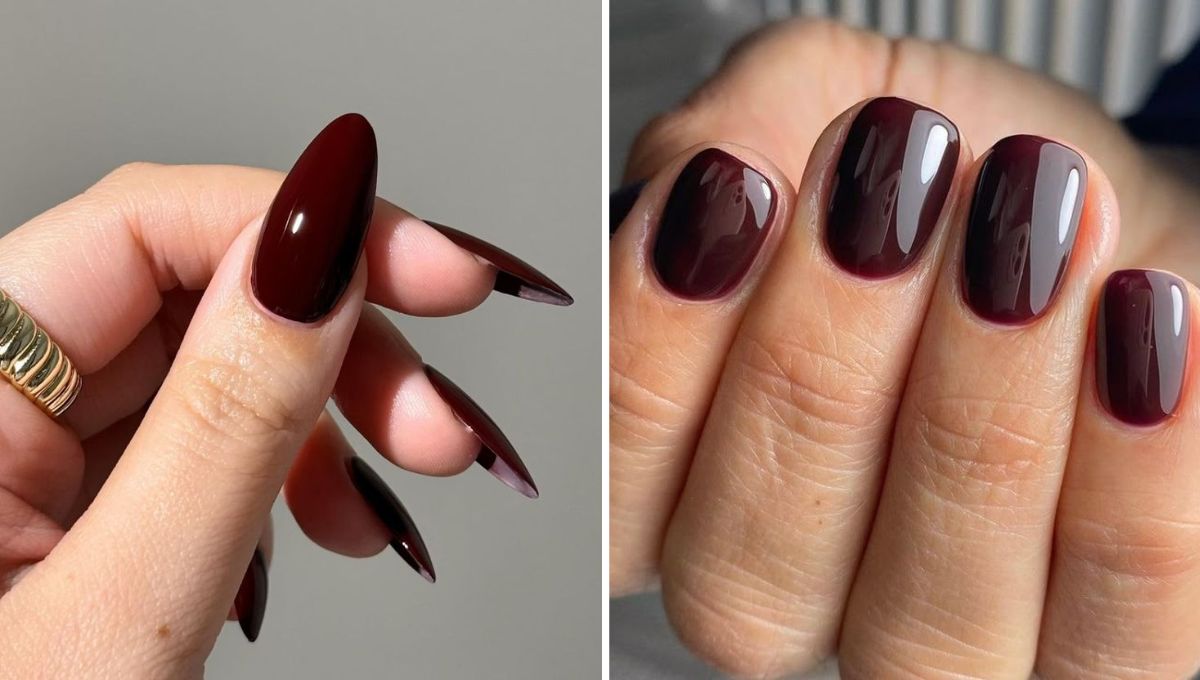 Color de uñas cherry mocha