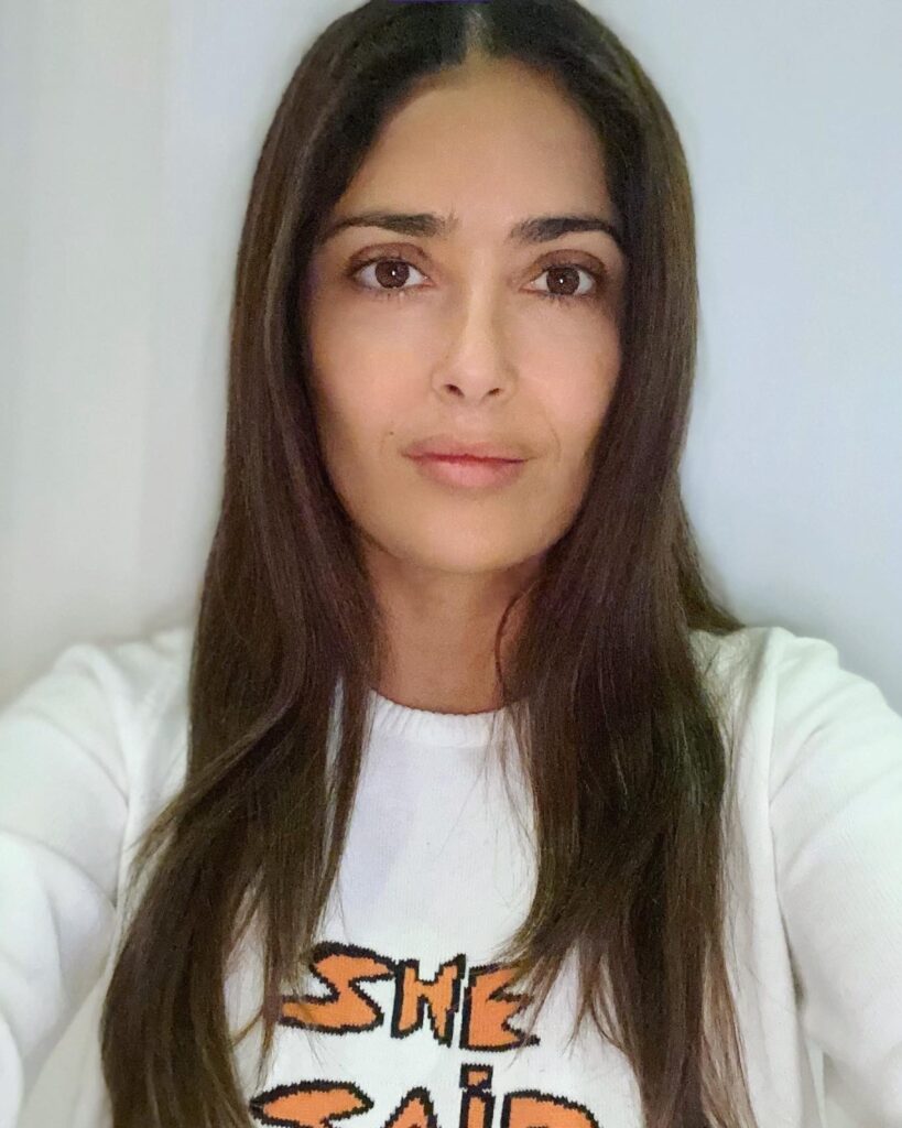 Piel perfecta de Salma Hayek.