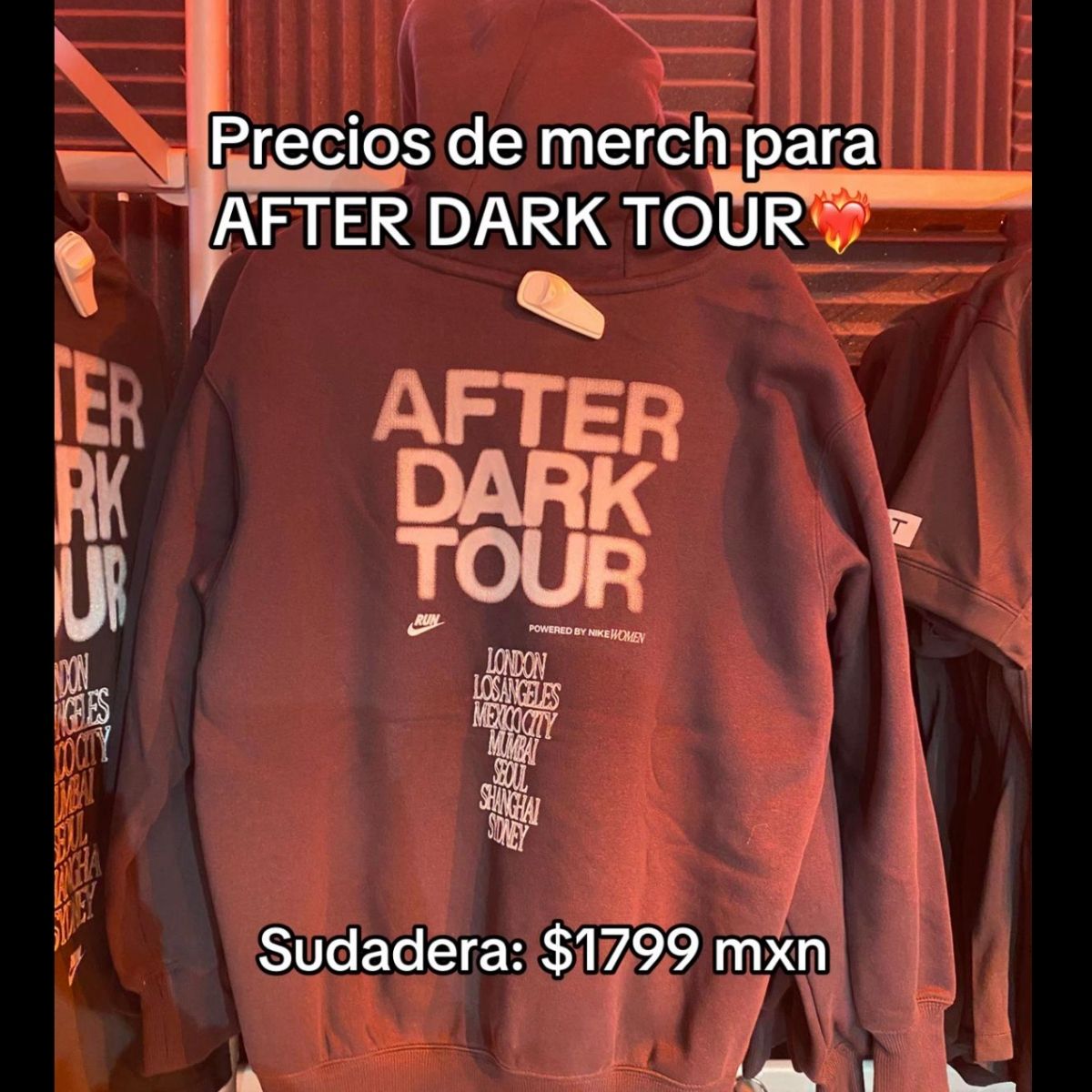 Nike After Dark Tour: precios de toda la merch en México - Serzen