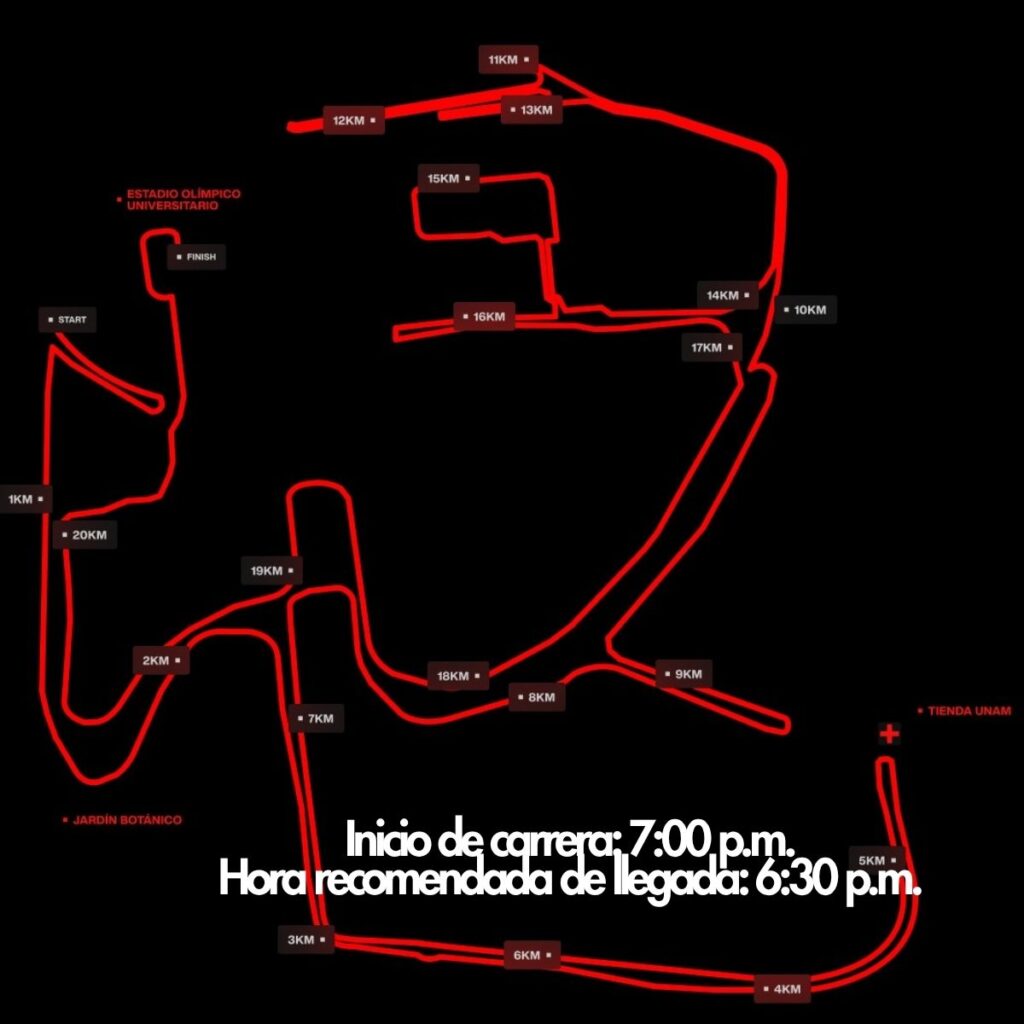 recorrido y horario del nike after dark tour en cdmx