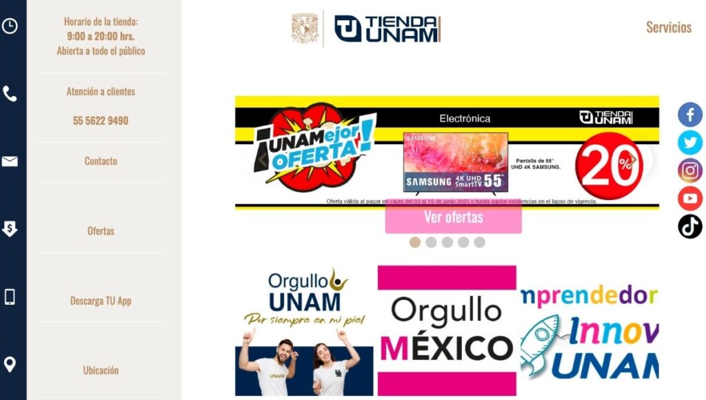 Tu Tienda UNAM promociones y dónde está