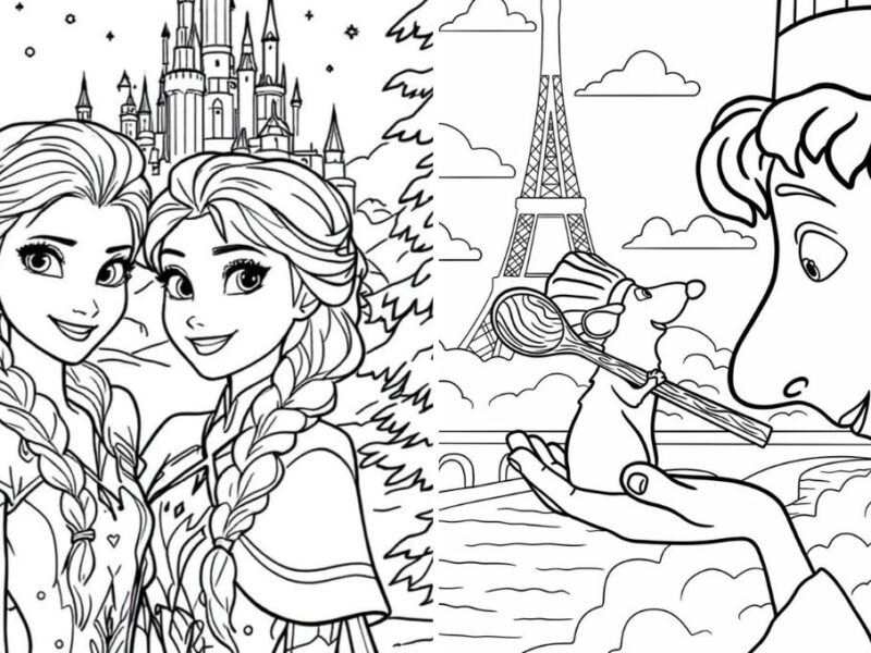 dibujos de los personajes disney para colorear