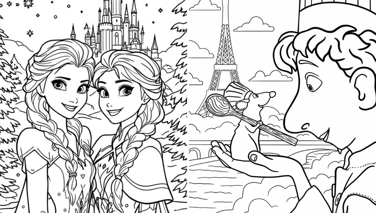 dibujos de los personajes disney para colorear