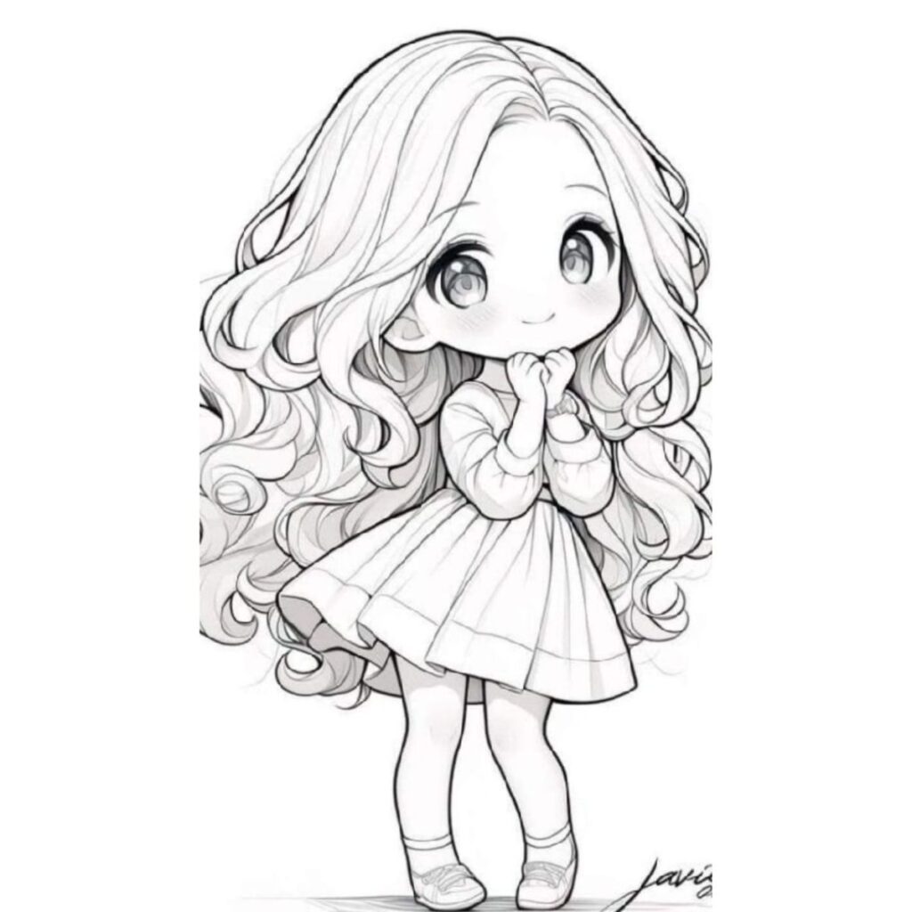 Ideas de dibujos de muñecas para colorear