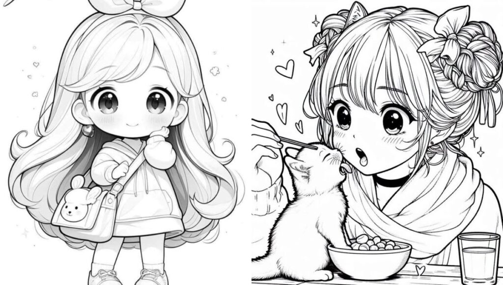 Los mejores dibujos de muñecas para imprimir y colorear