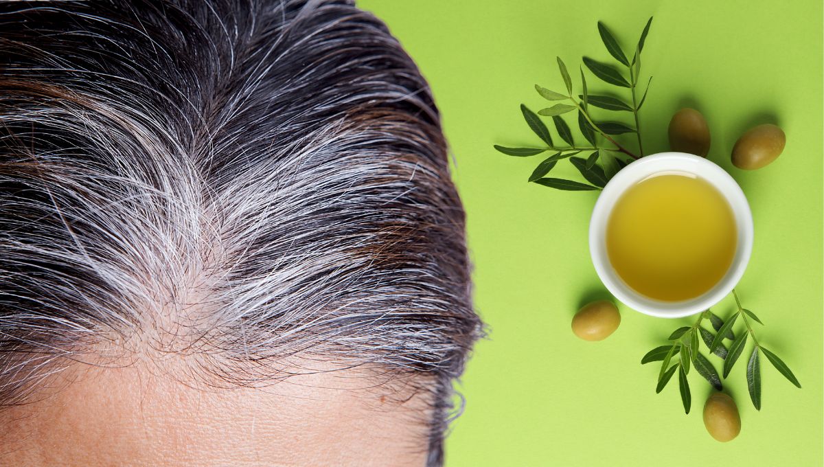 el aceite de oliva sirve para eliminar las canas?