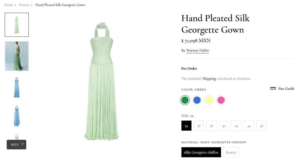 De dónde es el vestido de Nicole Agnesi