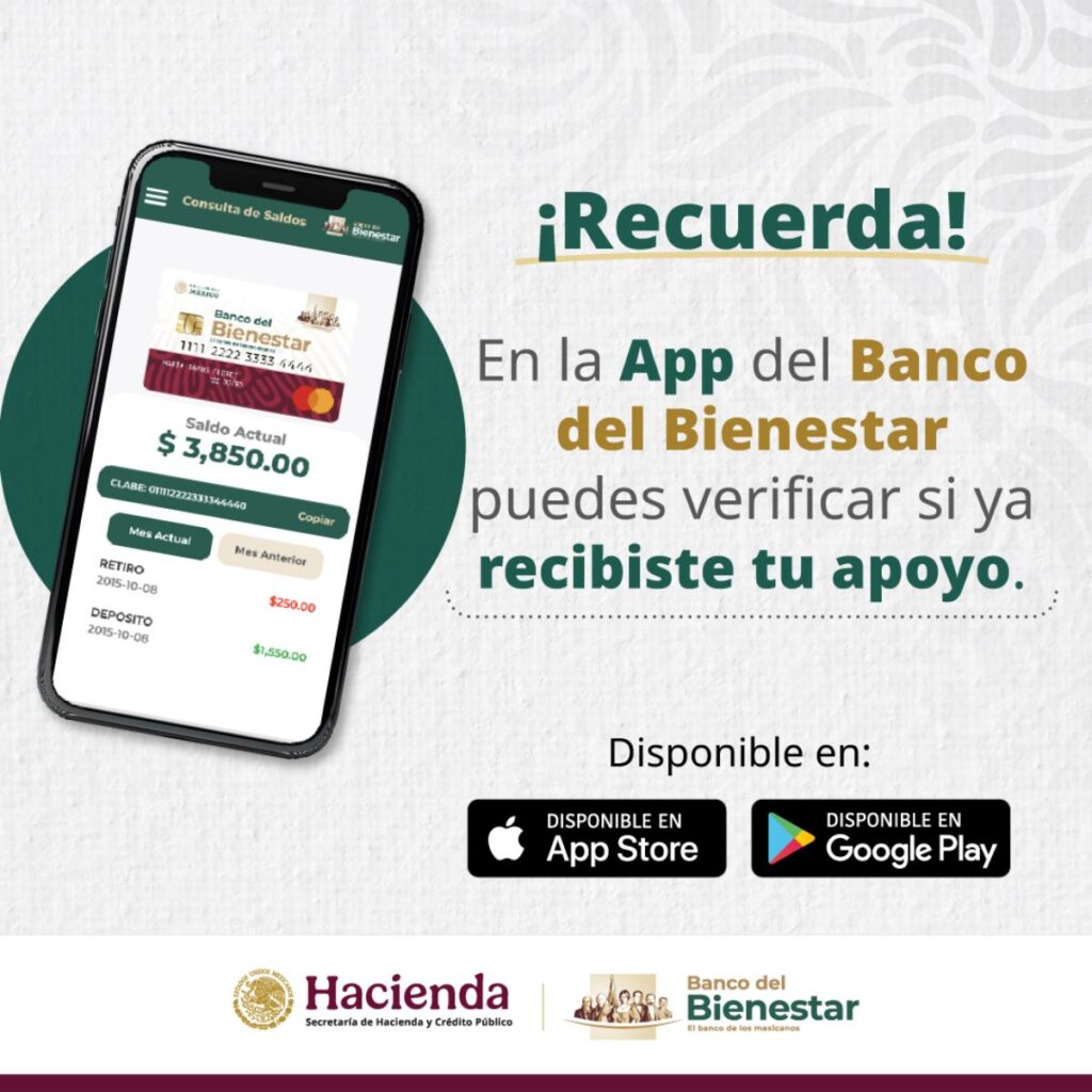 Fechas de depósito de la Pensión Bienestar julio 2025