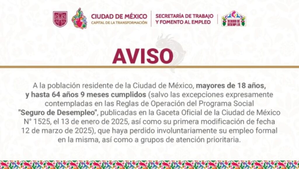 Seguro de Desempleo en la CDMX: requisitos, registro y monto del apoyo