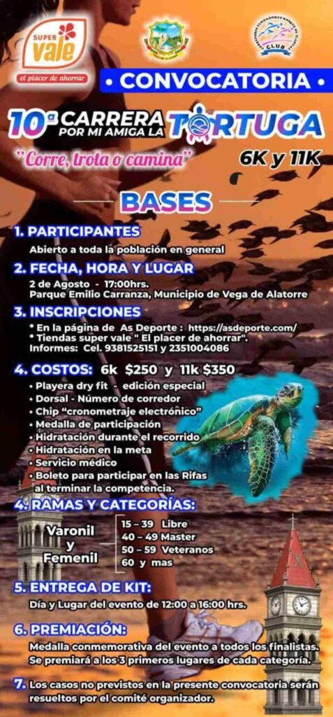 Carrera por mi amiga la tortuga convocatoria