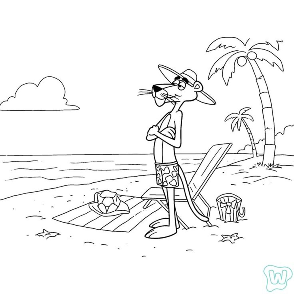Dibujos de la Pantera Rosa en la playa