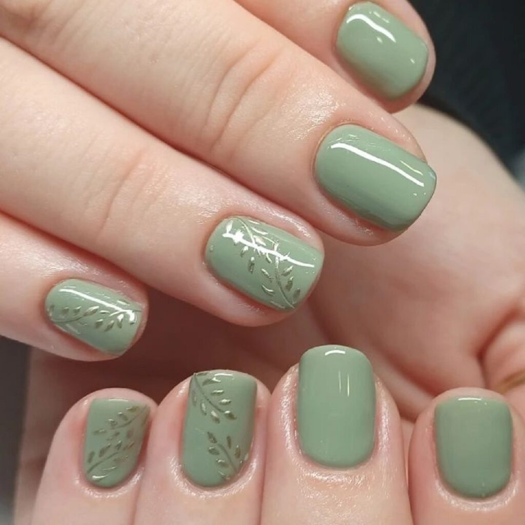 diseños verde menta con hojas