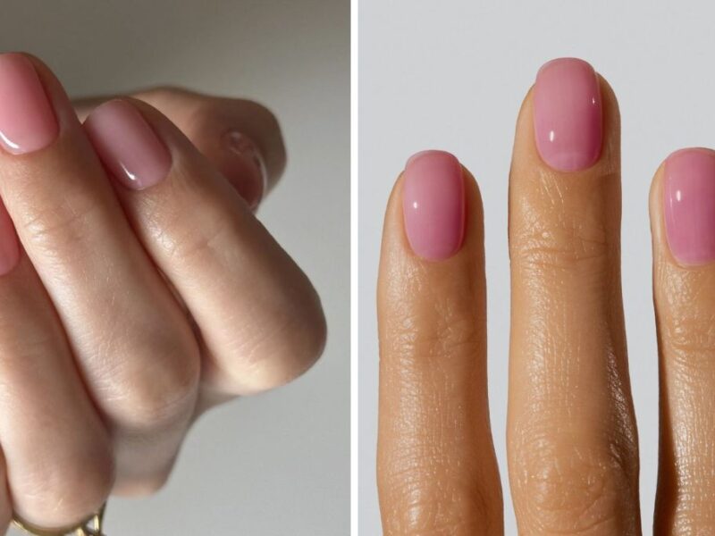 manicura con uñas rose water