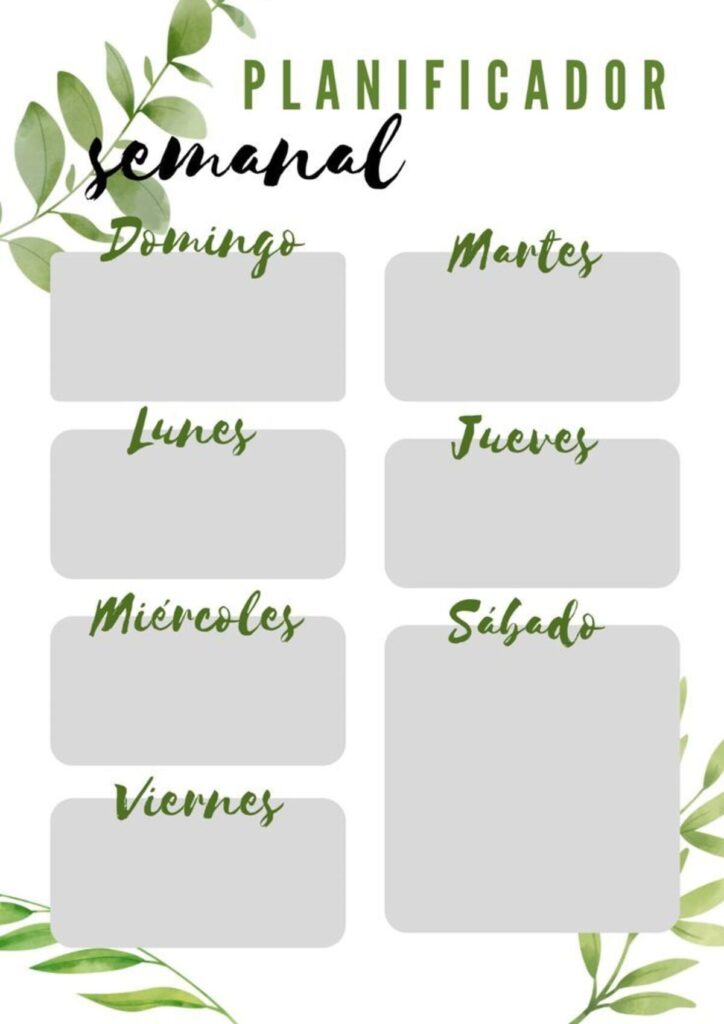 Plantillas de planner decoradas