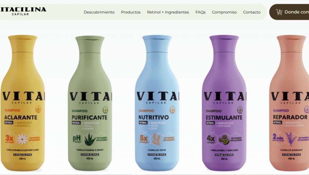 Shampoo de Vitacilina aclarar el cabello
