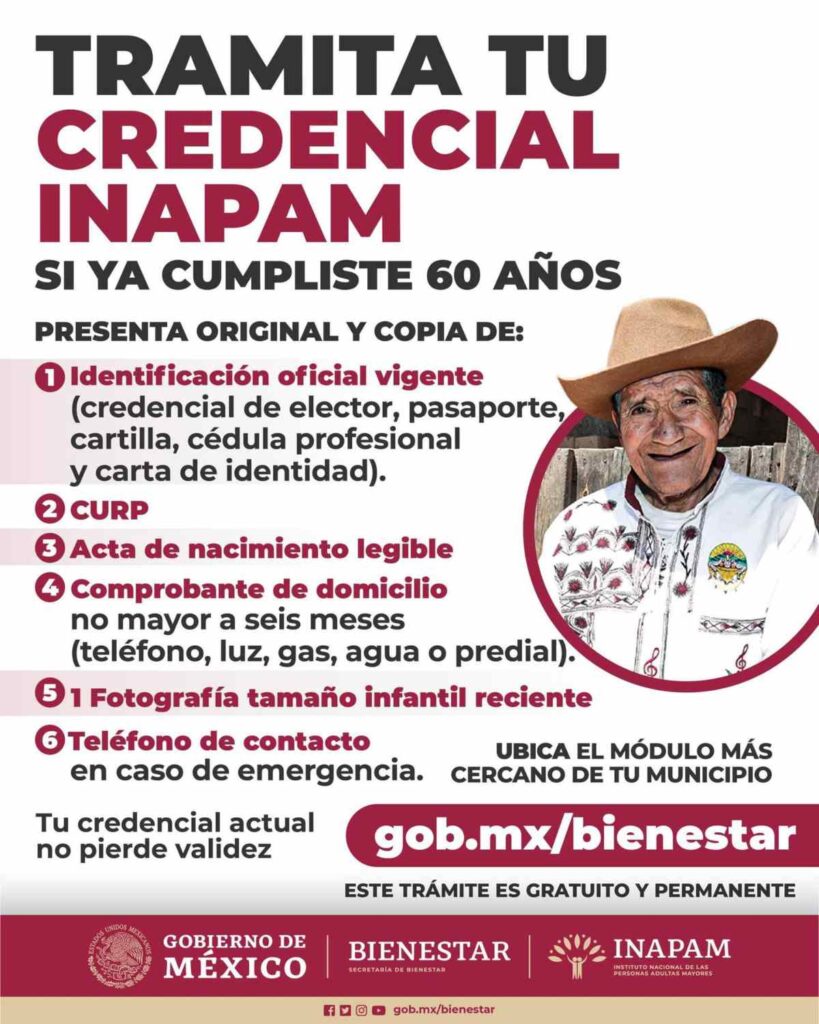 Cómo tramitar la tarjeta INAPAM