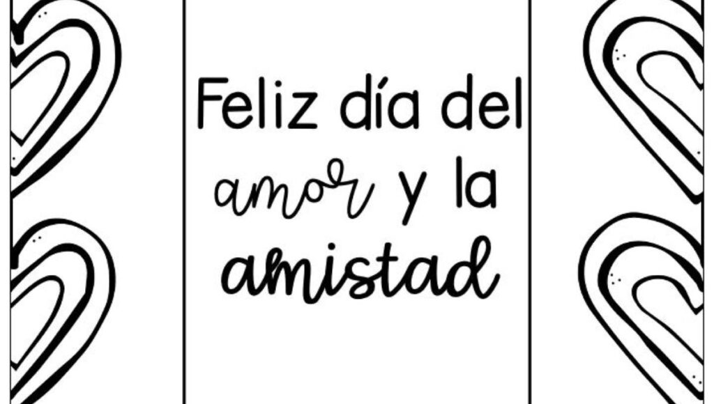 Plantillas bonitas con dibujos para tarjetas para el Día del Amor y la Amistad 2026