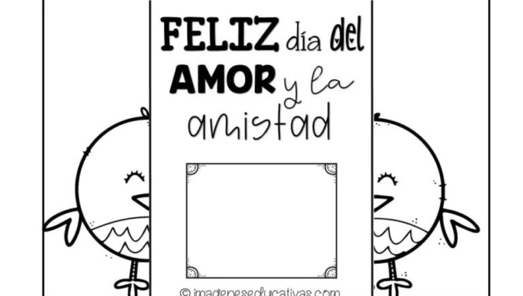 Plantillas bonitas con dibujos para tarjetas para el Día del Amor y la Amistad 2026