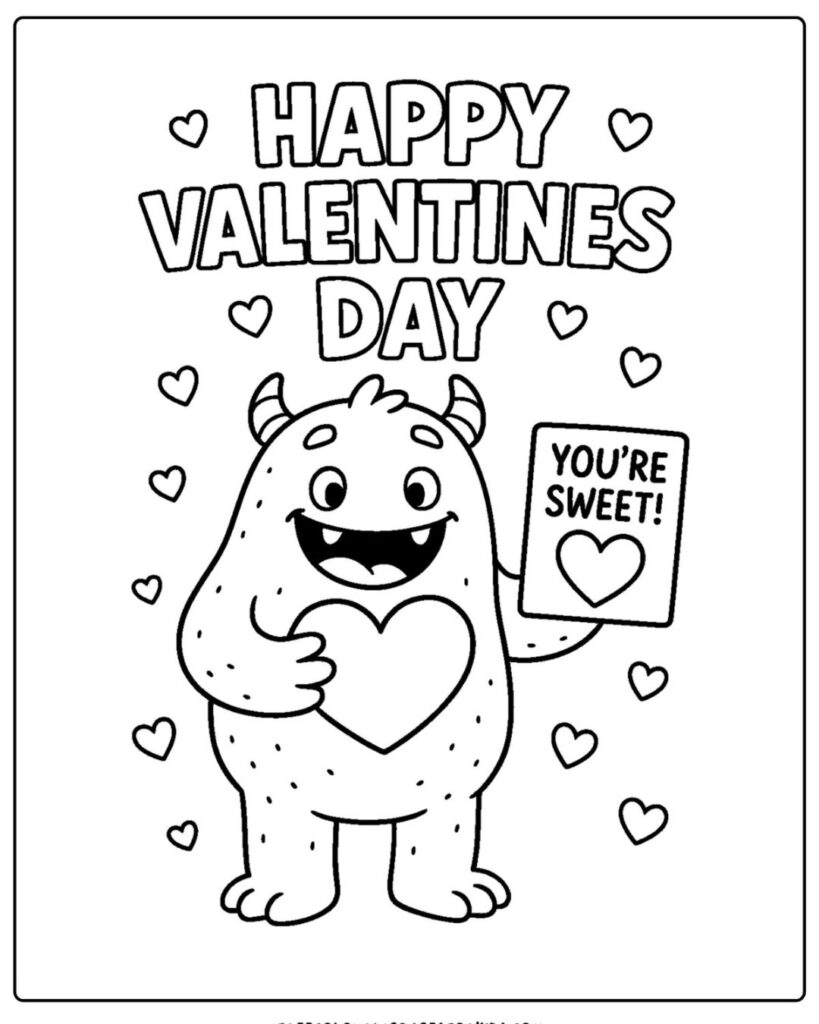 Plantillas bonitas con dibujos para tarjetas para el Día del Amor y la Amistad 2026