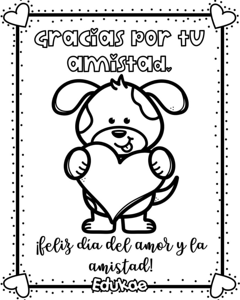 Plantillas bonitas con dibujos para tarjetas para el Día del Amor y la Amistad 2026