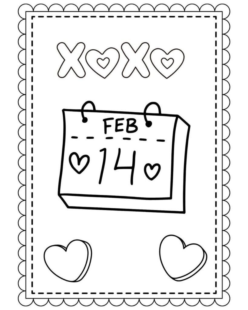 Plantillas bonitas con dibujos para tarjetas para el Día del Amor y la Amistad 2026