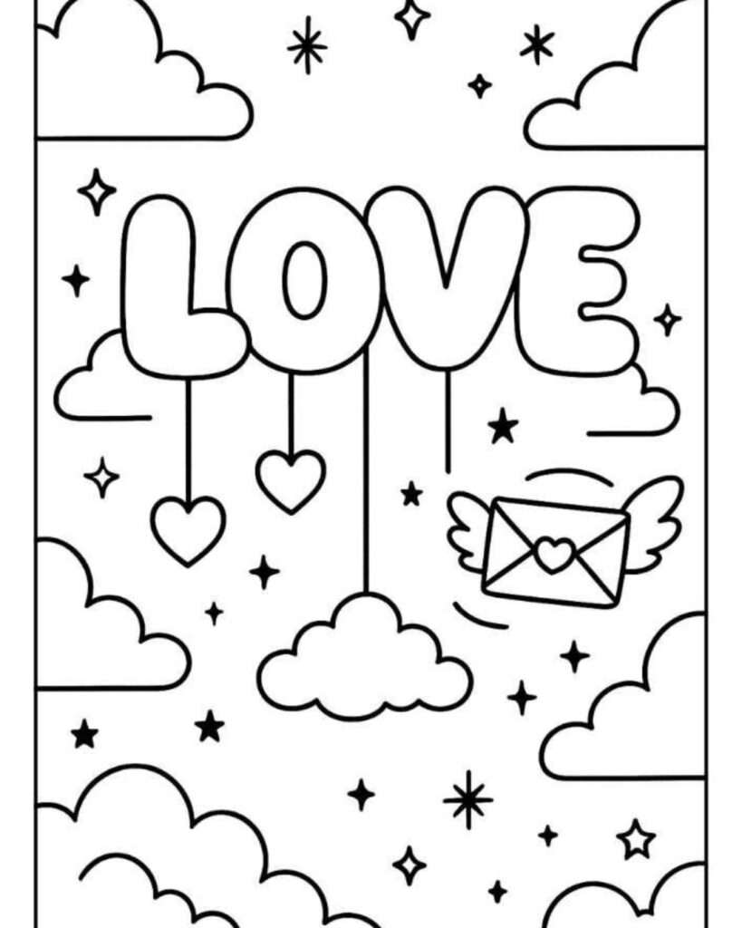 Plantillas bonitas con dibujos para tarjetas para el Día del Amor y la Amistad 2026