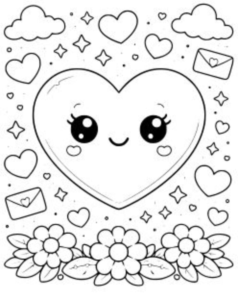 Plantillas bonitas con dibujos para tarjetas para el Día del Amor y la Amistad 2026