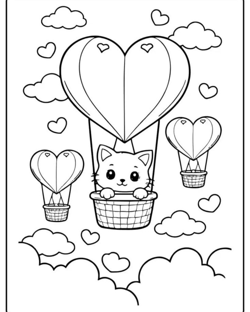 Plantillas bonitas con dibujos para tarjetas para el Día del Amor y la Amistad 2026