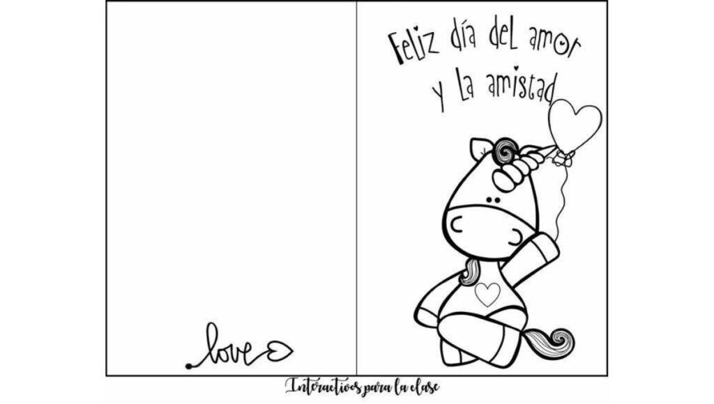 Plantillas bonitas con dibujos para tarjetas para el Día del Amor y la Amistad 2026